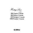 KAWAI 200CLASSICCONSOLE Owners Manual